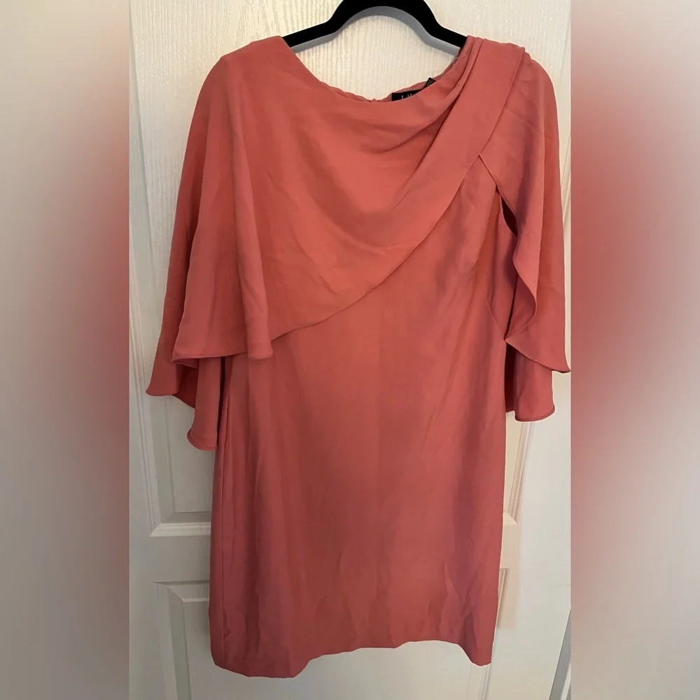 Ralph Lauren Asymmetrical Coral Dress - Picture 1 of 4